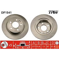 TRW Brzdový kotouč DF1541 sada 2ks - Brake Disc