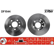 TRW Brzdový kotouč DF1544 sada 2ks - Brake Disc