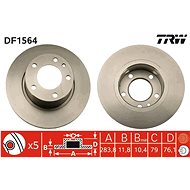 TRW Brzdový kotouč DF1564 sada 2ks - Brake Disc