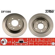 TRW Brzdový kotouč DF1566 sada 2ks - Brake Disc