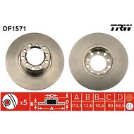 TRW Brzdový kotouč DF1571 sada 2ks - Brake Disc