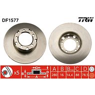 TRW Brake disc DF1577 set of 2 - Brake Disc