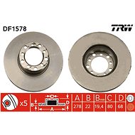 TRW Brzdový kotouč DF1578 sada 2ks - Brake Disc