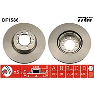TRW Brake disc DF1586 set of 2 - Brake Disc