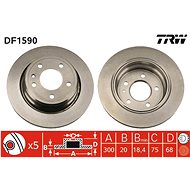 TRW Brzdový kotouč DF1590 sada 2ks - Brake Disc