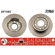 TRW Brake disc DF1593 set of 2 - Brake Disc