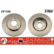 TRW Brake disc DF1598 set of 2 - Brake Disc