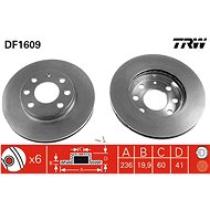 TRW Brzdový kotouč DF1609 sada 2ks - Brake Disc