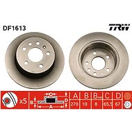 TRW Brake disc DF1613 set of 2 - Brake Disc
