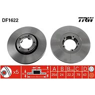 TRW Brzdový kotouč DF1622 sada 2ks - Brake Disc