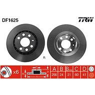 TRW Brzdový kotouč DF1625 sada 2ks - Brake Disc