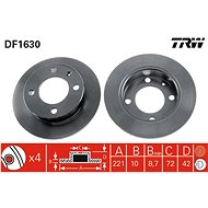 TRW Brake disc DF1630 set of 2 - Brake Disc