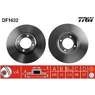 TRW Brzdový kotouč DF1632 sada 2ks - Brake Disc