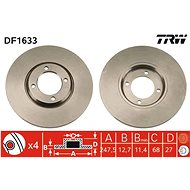 TRW Brzdový kotouč DF1633 sada 2ks - Brake Disc