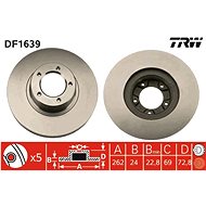 TRW Brzdový kotouč DF1639 sada 2ks - Brake Disc