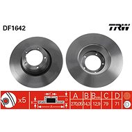 TRW Brzdový kotouč DF1642 sada 2ks - Brake Disc