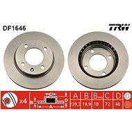 TRW Brzdový kotouč DF1646 sada 2ks - Brake Disc