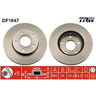 TRW Brake disc DF1647 set of 2 - Brake Disc