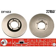 TRW Brake disc DF1653 set of 2 - Brake Disc