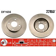 TRW Brzdový kotouč DF1656 sada 2ks - Brake Disc