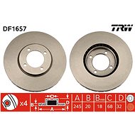 TRW Brzdový kotouč DF1657 sada 2ks - Brake Disc