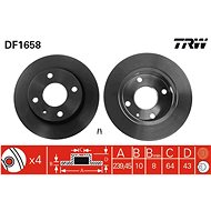 TRW Brake disc DF1658 set of 2 - Brake Disc
