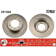 TRW Brzdový kotouč DF1666 sada 2ks - Brake Disc