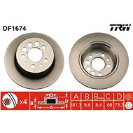 TRW Brzdový kotouč DF1674 sada 2ks - Brake Disc