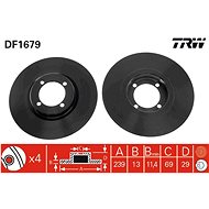 TRW Brzdový kotouč DF1679 sada 2ks - Brake Disc