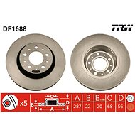 TRW Brzdový kotouč DF1688 sada 2ks - Brake Disc