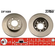TRW Brake disc DF1689 set of 2 - Brake Disc