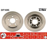 TRW Brzdový kotouč DF1695 sada 2ks - Brake Disc