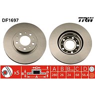 TRW Brake disc DF1697 set of 2 - Brake Disc