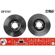 TRW Brake disc DF1707 set of 2 - Brake Disc