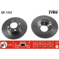 TRW Brzdový kotouč DF1721 sada 2ks - Brake Disc