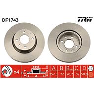 TRW Brzdový kotouč DF1743 sada 2ks - Brake Disc
