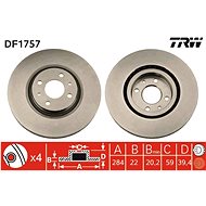 TRW Brake disc DF1757 set of 2 - Brake Disc