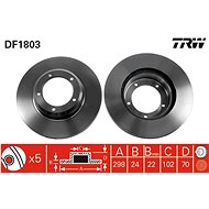 TRW Brake disc DF1803 set of 2 - Brake Disc