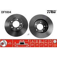 TRW Brake disc DF1804 set of 2 - Brake Disc