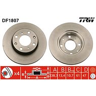 TRW Brzdový kotouč DF1807 sada 2ks - Brake Disc