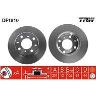 TRW Brzdový kotouč DF1810 sada 2ks - Brake Disc