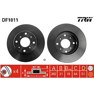 TRW Brake disc DF1811 set of 2 - Brake Disc