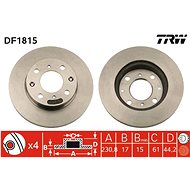 TRW Brake disc DF1815 set of 2 - Brake Disc