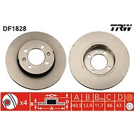 TRW Brzdový kotouč DF1828 sada 2ks - Brake Disc