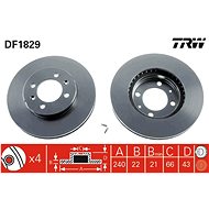 TRW Brake disc DF1829 set of 2 - Brake Disc