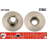 TRW Brzdový kotouč DF1856 sada 2ks - Brake Disc