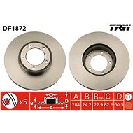 TRW Brzdový kotouč DF1872 sada 2ks - Brake Disc