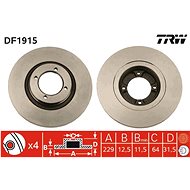 TRW Brzdový kotouč DF1915 sada 2ks - Brake Disc