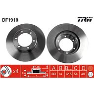 TRW Brzdový kotouč DF1918 sada 2ks - Brake Disc