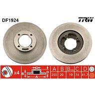 TRW Brzdový kotouč DF1924 sada 2ks - Brake Disc